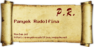 Panyek Rudolfina névjegykártya